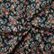 Black-Green-Multi Cotton Blend Floral Tapestry Woven Fabric By the Yard